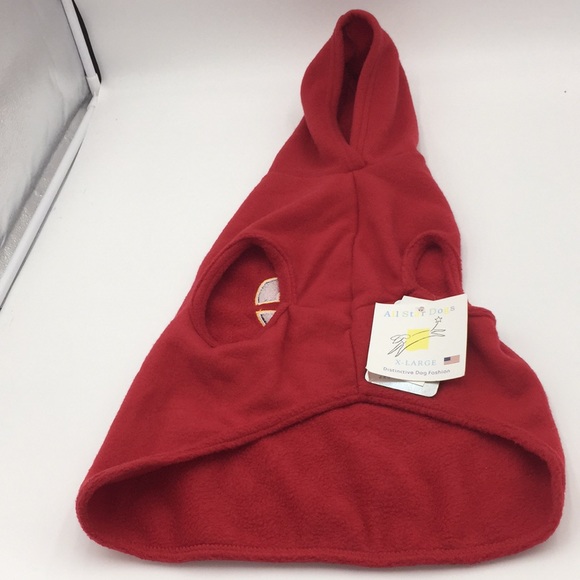 NHL Calgary Flames Dog Pet Red Fleece Hoodie Coat Size X-Large New with Tags - Picture 5 of 12